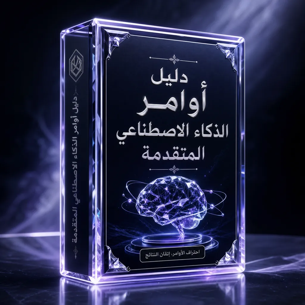 غلاف دليل أوامر الذكاء الاصطناعي المتقدمة من Digi Crystal